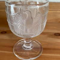 Vintage Imperial Wine Glass with Etched Eagle