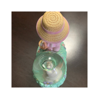 Precious Moments Easter Bunny Snowglobe Girl with Easter Basket 1997