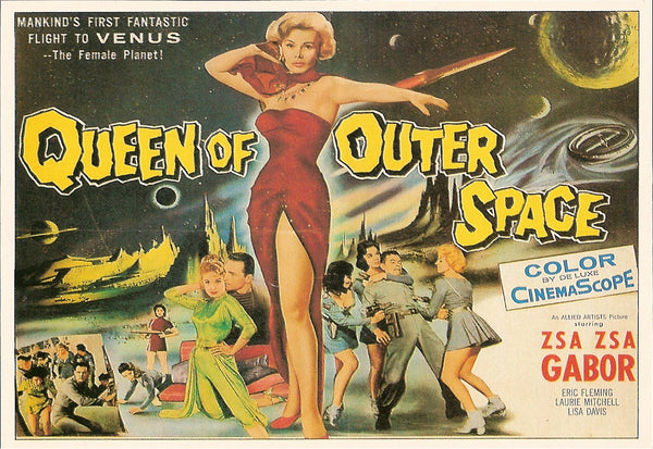 Queen Of Outer Space Movie Poster Postcard